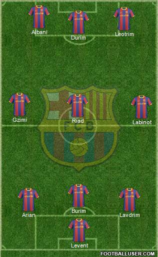 F.C. Barcelona Formation 2010