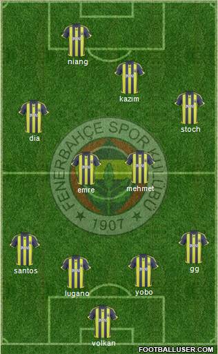 Fenerbahçe SK Formation 2010