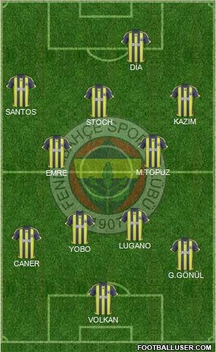 Fenerbahçe SK Formation 2010