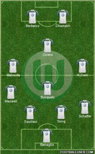 VfL Wolfsburg Formation 2010