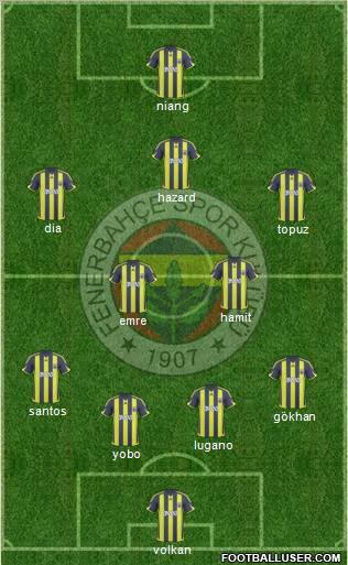 Fenerbahçe SK Formation 2010