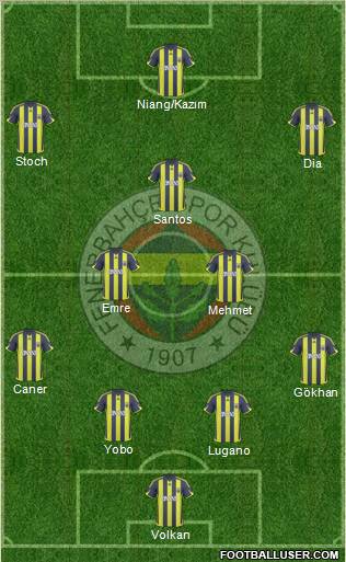 Fenerbahçe SK Formation 2010