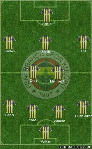 Fenerbahçe SK Formation 2010