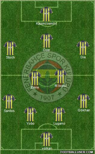 Fenerbahçe SK Formation 2010