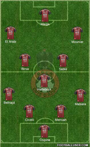 OGC Nice Côte d'Azur football formation