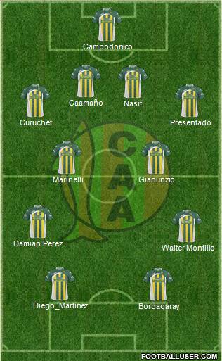 Aldosivi 4-2-2-2 football formation