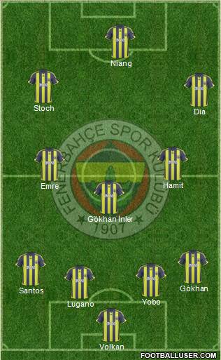 Fenerbahçe SK Formation 2010
