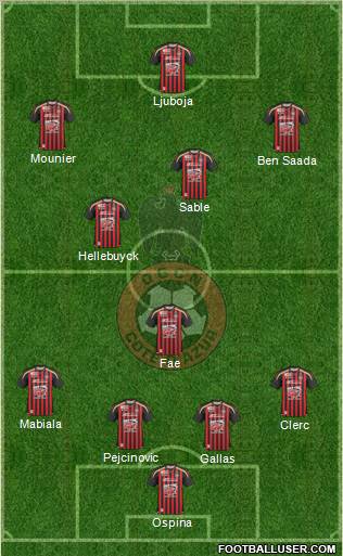 OGC Nice Côte d'Azur football formation