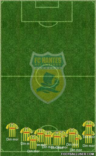 FC Nantes 4-4-2 football formation