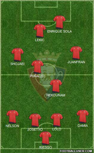 C. At. Osasuna football formation