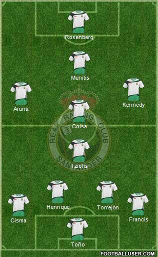 R. Racing Club S.A.D. football formation