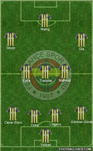 Fenerbahçe SK Formation 2010