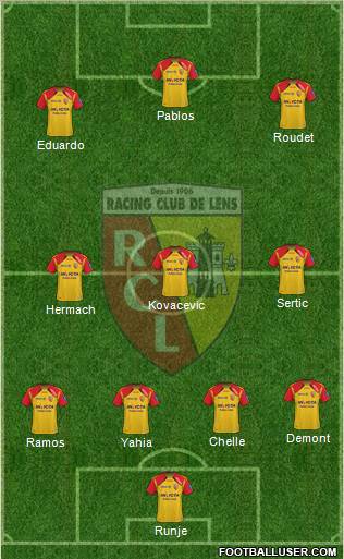 Racing Club de Lens football formation