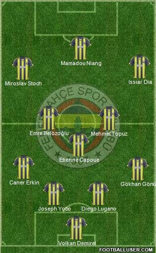 Fenerbahçe SK Formation 2010