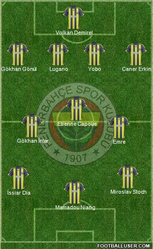 Fenerbahçe SK Formation 2010