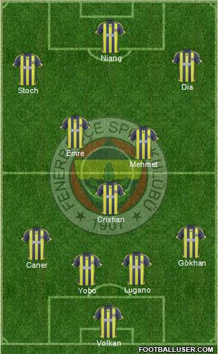Fenerbahçe SK Formation 2010