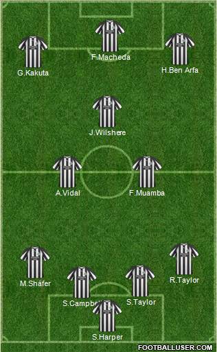 Newcastle United Formation 2010