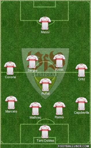 VfB Stuttgart Formation 2010