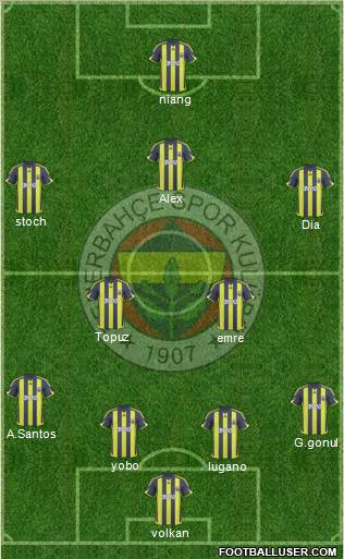 Fenerbahçe SK Formation 2010