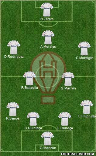 Huracán 4-4-1-1 football formation