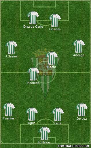 Córdoba C.F., S.A.D. football formation