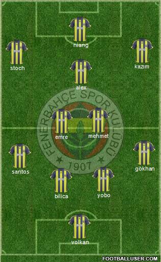 Fenerbahçe SK Formation 2010