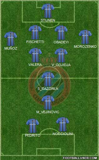 Club Brugge KV football formation