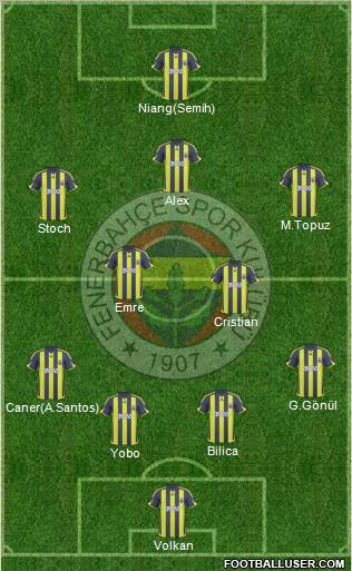 Fenerbahçe SK Formation 2010
