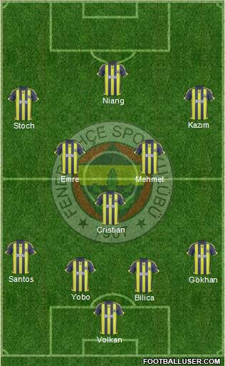 Fenerbahçe SK Formation 2010