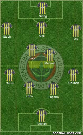 Fenerbahçe SK Formation 2010