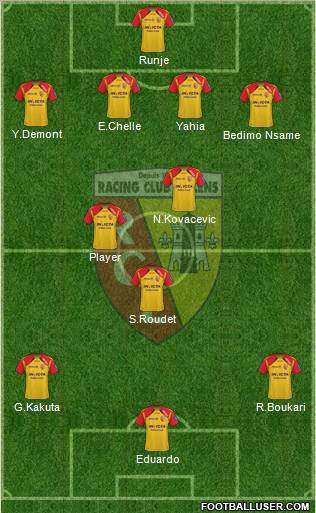 Racing Club de Lens 4-3-3 football formation