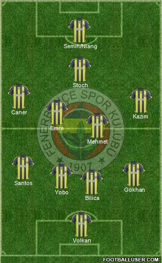 Fenerbahçe SK Formation 2010