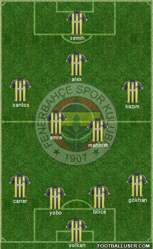 Fenerbahçe SK Formation 2010