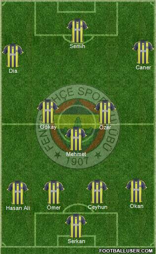Fenerbahçe SK Formation 2010