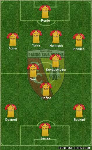 Racing Club de Lens football formation