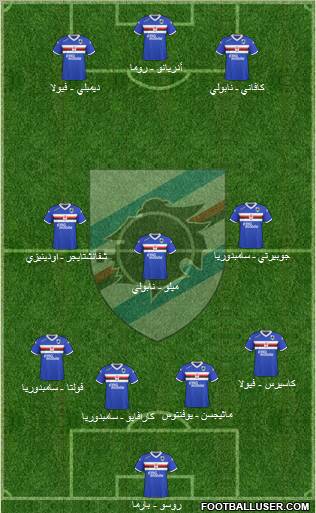 Sampdoria football formation