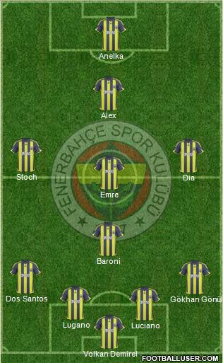 Fenerbahçe SK Formation 2010