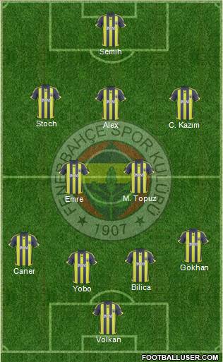 Fenerbahçe SK Formation 2010