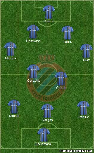 Club Brugge KV football formation