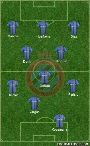 Club Brugge KV football formation