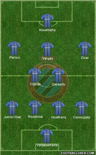 Club Brugge KV football formation