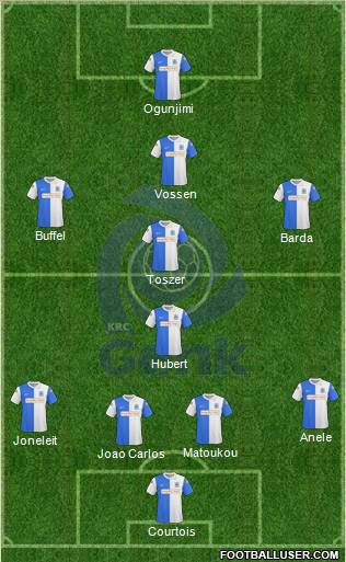 K Racing Club Genk 4-5-1 football formation