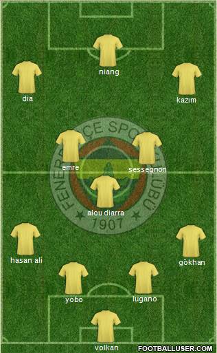 Fenerbahçe SK Formation 2010
