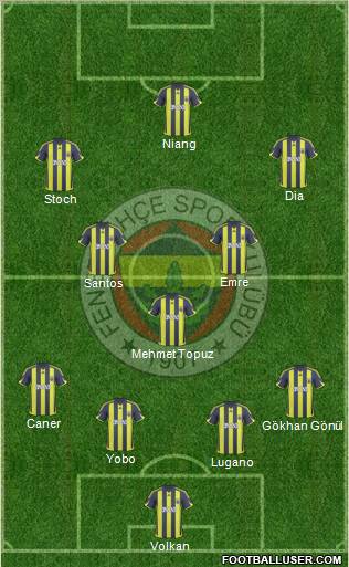 Fenerbahçe SK Formation 2010
