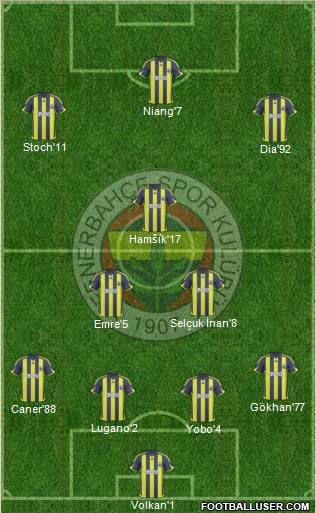 Fenerbahçe SK Formation 2010
