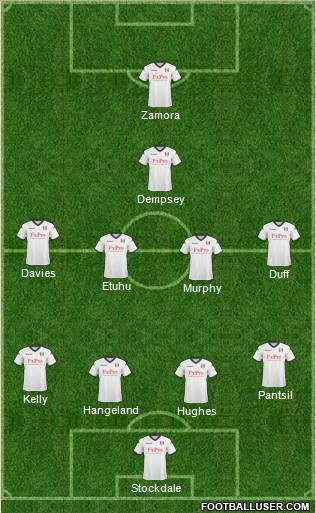 Fulham 4-4-1-1 football formation