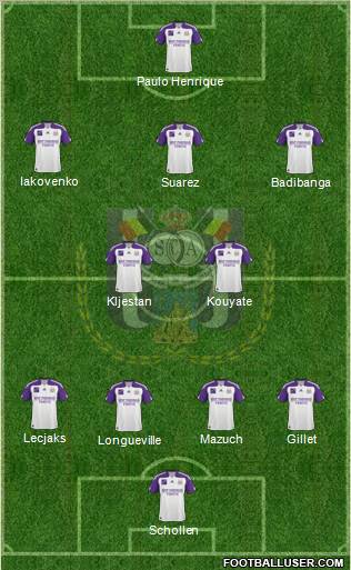 RSC Anderlecht football formation