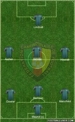 Cameroon 4-1-4-1 football formation