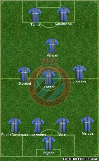 Club Brugge KV football formation