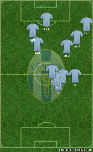 KF Tirana football formation